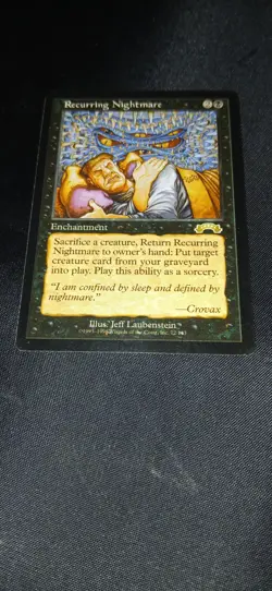 Mtg Lp Rare Exodus Recurring Nightmare Vintage Magic The Gathering Card - Image 2