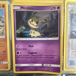 Pokemon Mimikyu 58/145 SM-Guardians Rising Holo Rare Basic HP 70 Card - Image 1