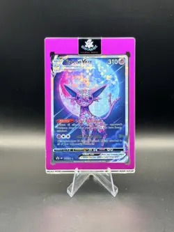 Fan Made CUSTOM DISPLAY CARD Espeon VMAX Moonpeon Stained- Glass Non Tcg - Image 1