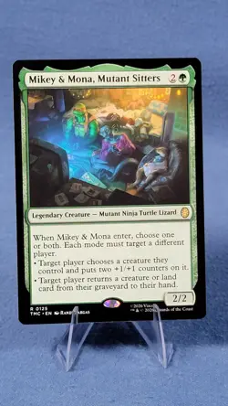 Mikey And Mona Mutant Sitters NM Mtg Commander TMC 125 - Image 1