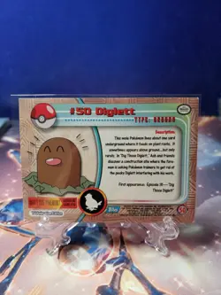 DIGLETT #50 BLUE Logo NON-HOLO SERIES 1 TOPPS Pokemon TCG LP - Image 2