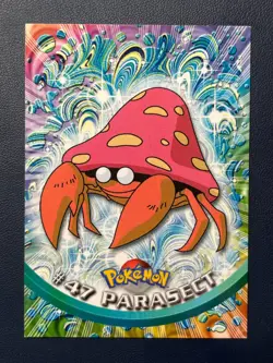 1x POKEMON PARASECT #47 TOPPS TV ANIMATION EDITION Blue Lightly Played Free Ship - Image 1