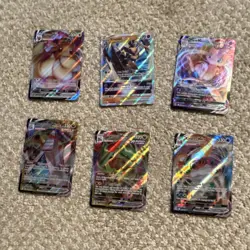 Pokemon TCG Sword & Shield VMAX VSTAR Foil Lot 6 Cards Eevee Mew Rayquaza - Image 1