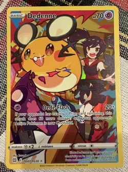 Pokemon TCG Dedenne TG07/TG30 Swsh09: Brilliant Stars Trainer Gallery Holo - Image 1
