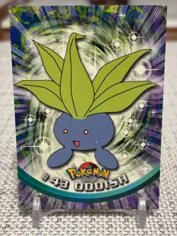 1999 Topps Pokemon #43 Oddish (TV Animation Series 1) Blue Logo LP - Image 1