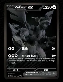 Zekrom ex - 172/086 - Pokemon Black Bolt Secret Rare NM - Image 1
