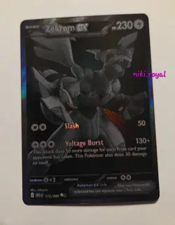 Zekrom ex - 172/086 - Pokemon Black Bolt Secret Rare NM - Image 3