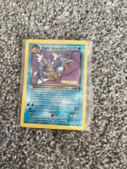 Gyarados Holo Team Rocket Vintage Prerelease Promo Pokemon Card - Image 1