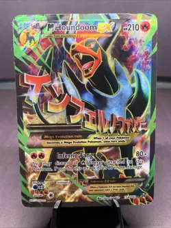 Pokemon TCG M Houndoom EX Full Art 154/162 Breakthrough Holo Rare HP/DMG - Image 1