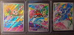 Pokemon TCG First Partners Illustration Collection Series 1 Gen. 7 Starters - Image 1
