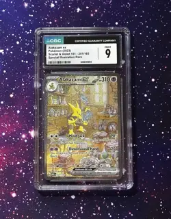 Pokemon Alakazam ex CGC 9 201/165 Special Illustration Rare Holo SV151 - Image 1