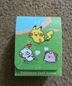 NEW OFFICIAL POKEMON CENTER JAPANESE YURUTTO PIKACHU CLEFFA SCORBUNNY DECK BOX - Image 1