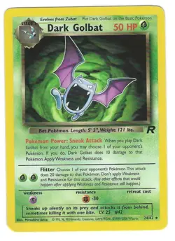 Pokemon TCG: Dark Golbat - 24/82 - WOTC Team Rocket (Unlimited) - LP - Image 1