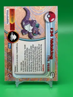 Nidoking #34 Pokemon 1999 Topps TV Animation Edition Series 1 Blue Logo LP G1 - Image 2