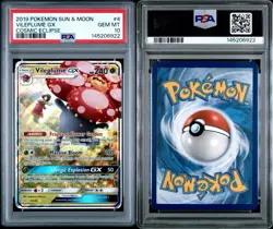 Pokemon TCG Cosmic Eclipse Vileplume GX Holo PSA 10 Gem Mint - Image 3