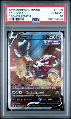 2023 Pokemon Sword & Shield Crown Zenith HOOPA V FULL ART #GG53 PSA 10 Gem Mint - Image 1