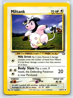 Pokemon Miltank - WOTC Neo Genesis Uncommon 41/111 Unlimited 2000 - Image 1