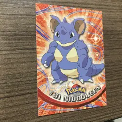 1999 Topps Pokemon #31 Nidoqueen TV Animation Edition Blue Logo - Image 3
