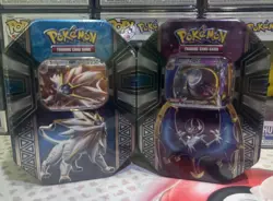 POKEMON S&M 2017 Spring Tin Set Of 2 - Solgaleo And Lunala - Factory Sealed - Image 1