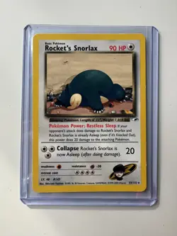 Pokemon Rocket's Snorlax 33/132 Team Rocket Rare Regular 90 HP English 2000 WOTC - Image 1