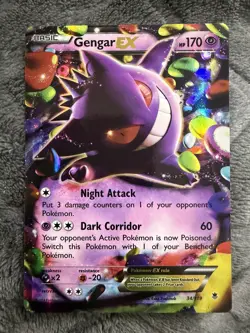 Pokemon TCG Gengar EX XY Phantom Forces Holo 34/119 LP/NM - Image 1