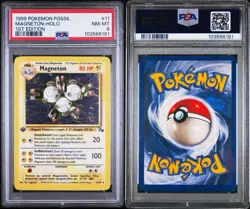 1999 Pokemon Fossil Holo Rare Magneton First Edition 11/62 PSA 8 *NEW CERT* - Image 3