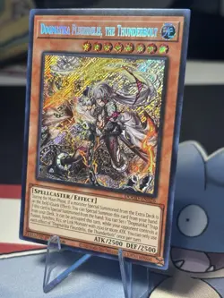 Dogmatika Fleurdelis, the Thunderbolt DOOD-EN026 Secret Rare 1st Ed NM Yu-Gi-Oh! - Image 2