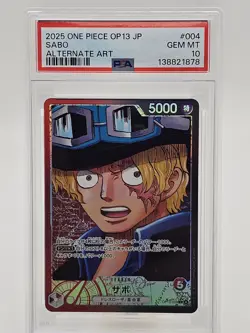 2025 One Piece JP OP13 Sabo Leader Alternate Art PSA 10 - Image 1