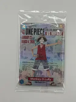 One Piece Monkey D. Luffy US Voyage College Basketball Promo Card - Sealed/Mint - Image 3