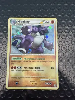 Pokemon Card - Nidoking Triumphant 6/102 Cracked Ice Holo Rare - Image 1
