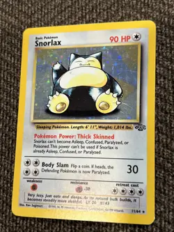 Pokemon Snorlax Jungle Holo Rare 11/64 90HP Wizards of the Coast Card LP/MP - Image 1