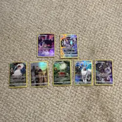 Pokemon TCG Full Art Holo Lot 7 Cards 2022 Snorlax Hoothoot Roserade Wyrdeer - Image 1