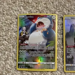 Pokemon TCG Full Art Holo Lot 7 Cards 2022 Snorlax Hoothoot Roserade Wyrdeer - Image 2