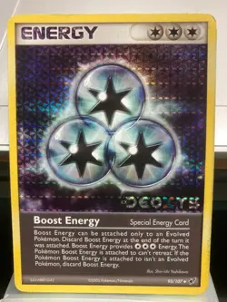 2005 Pokemon ex DEOXYS Boost Energy 93/107 Unc. Reverse Holo Special Energy Card - Image 1