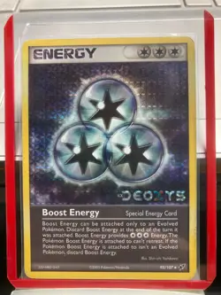 2005 Pokemon ex DEOXYS Boost Energy 93/107 Unc. Reverse Holo Special Energy Card - Image 4