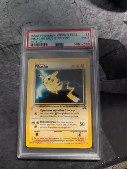 PSA 9 Dutch Pikachu 4 Movie Promo 2000 Pokemon World Collection Card - Image 1