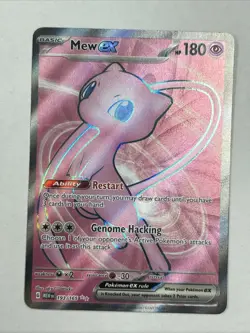Pokemon Mew EX 2023 TCG Full Art Holo Rare Card 193/165 Scarlet & Violet 151 - Image 2