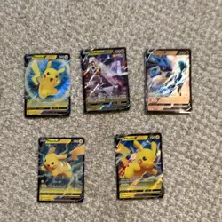 Pokemon TCG Promo Foil Card Lot 5 Cards Pikachu V Lucario V Duraludon V - Image 1
