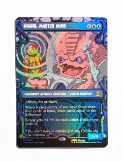 Krang, Master Mind ~ MTG Teenage Mutant Ninja Turtles ~ Borderless Foil #0230 - Image 1