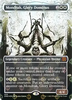Mondrak, Glory Dominus (424) x1 1x Step-and-Compleat FOIL Phyrexia ONE NM MTG - Image 1