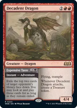 NM Decandent Dragon, MTG, Wilds of Eldraine, Magic the Gathering, 223 - Image 1