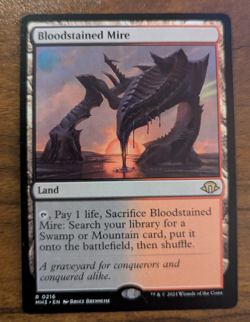 MTG Bloodstained Mire Normal NM Modern Horizons 3 Magic 216 - Image 1