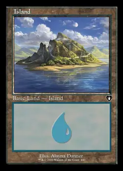MTG Island (0440) - Foil - Retro Frame, Commander Masters, Lightly Played, Engl - Image 1