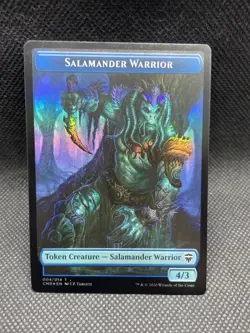 Angel Token Foil / Salamander Warrior Token Foil (2-Sided) - Commander Legends - Image 1