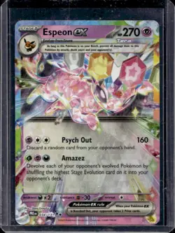 2025 Pokemon Prismatic Evolutions Espeon ex Double Rare #034/131 - Image 1