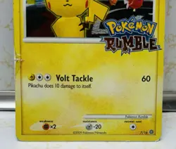 2009 POKEMON RUMBLE #7/16 PIKACHU Holo SWIRL RARE - Image 4