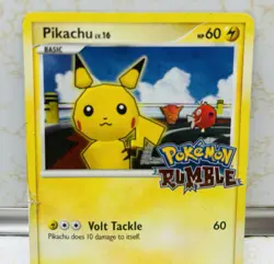 2009 POKEMON RUMBLE #7/16 PIKACHU Holo SWIRL RARE - Image 5