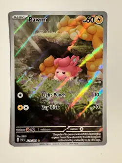 Pokemon TCG Paldean Fates Pawmi 226/091 Illustration Rare - Image 1