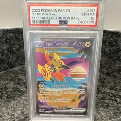 Pokemon Tapu Koko ex Special Illustration Rare Holo 247/182 SV04 PSA 10 - Image 1