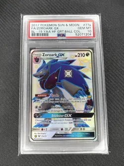 2017 Pokemon Hidden Fates Great Ball Collection Zoroark GX FA 77a Promo PSA 10 - Image 1